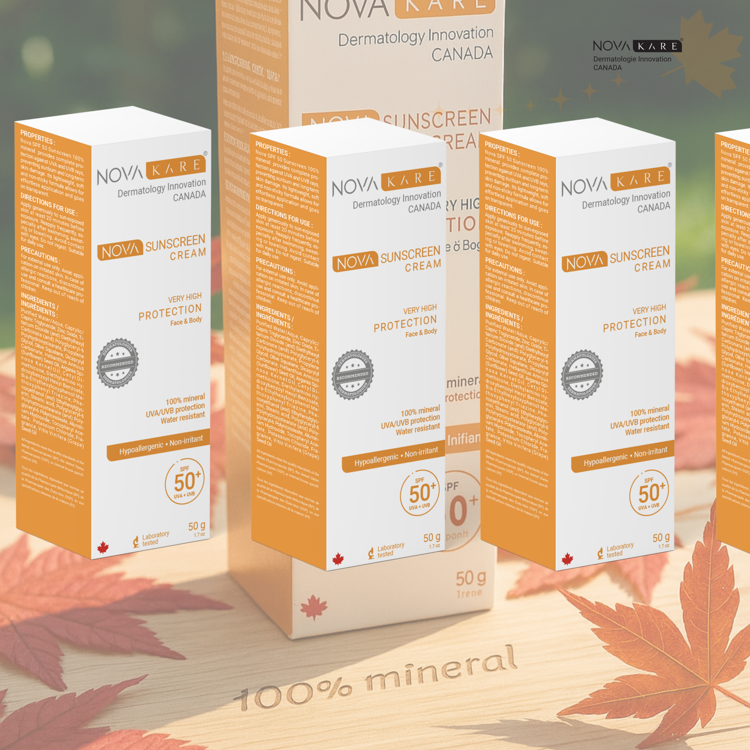 NOVA Sunscreen Cream Dry Skin SPF 50+ - Crème solaire peau sèche NovaKare